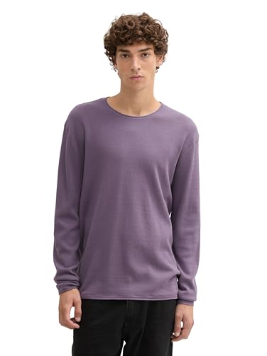 TOM TAILOR Denim Herren Strickpullover aus Baumwolle, 36513 - Foggy Purple, XL TOM TAILOR Denim Herren Strickpullover aus Baumwolle, 36513 - Foggy Purple, XL von TOM TAILOR Denim
