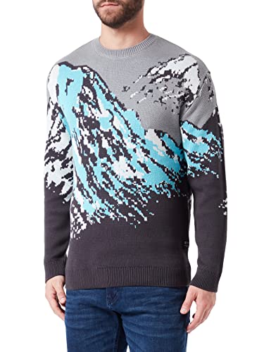TOM TAILOR Denim Herren Strickpullover mit Muster 1033769, 30907 - Grey Blue Jknit Jacqaurd, M TOM TAILOR Denim Herren Strickpullover mit Muster 1033769, 30907 - Grey Blue Jknit Jacqaurd, M von TOM TAILOR Denim