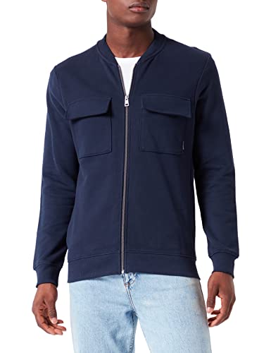 TOM TAILOR Denim Herren Sweat Bomberjacke 1032772, 10668 - Sky Captain Blue, L von TOM TAILOR Denim