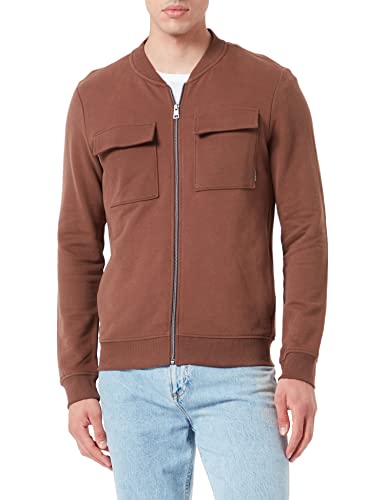 TOM TAILOR Denim Herren Sweat Bomberjacke 1032772, 15037 - Light Wood Brown, M von TOM TAILOR Denim