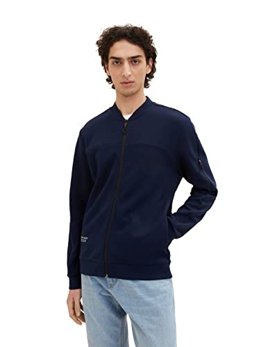 TOM TAILOR Denim Herren Sweatjacke 1035663, 10668 - Sky Captain Blue, L von TOM TAILOR Denim