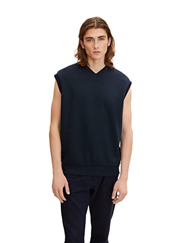 TOM TAILOR Denim Herren Sweatpullunder 1032775, 10668 - Sky Captain Blue, XS von TOM TAILOR Denim