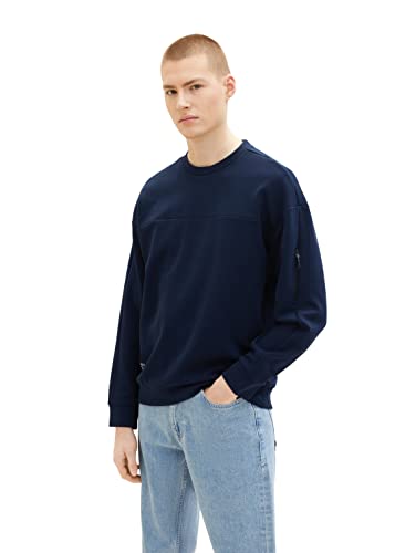 TOM TAILOR Denim Herren Sweatshirt 1035664, 10668 - Sky Captain Blue, S von TOM TAILOR Denim