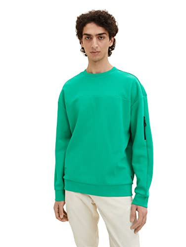 TOM TAILOR Denim Herren Sweatshirt 1035664, 31040 - Fresh Peppermint, XL von TOM TAILOR Denim