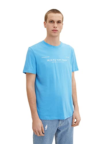 TOM TAILOR Denim Herren T-Shirt 1035581, 18395 - Rainy Sky Blue, XL von TOM TAILOR Denim