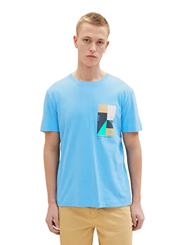 TOM TAILOR Denim Herren T-Shirt 1035582, 18395 - Rainy Sky Blue, M von TOM TAILOR Denim