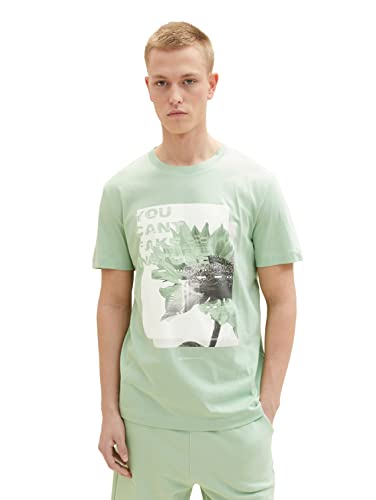 TOM TAILOR Denim Herren T-Shirt 1035599, 31038 - Placid Green, L von TOM TAILOR Denim