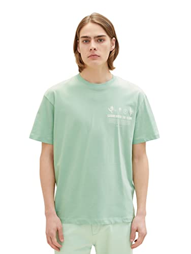 TOM TAILOR Denim Herren T-Shirt 1035600, 31038 - Placid Green, XXL von TOM TAILOR Denim