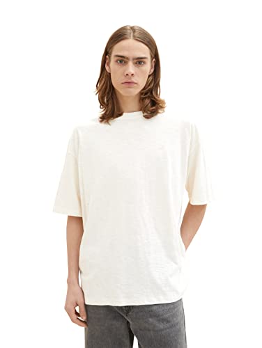 TOM TAILOR Denim Herren T-Shirt 1035601, 12906 - Wool White, M von TOM TAILOR Denim