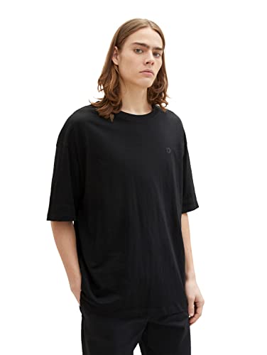 TOM TAILOR Denim Herren T-Shirt 1035601, 29999 - Black, XL von TOM TAILOR Denim