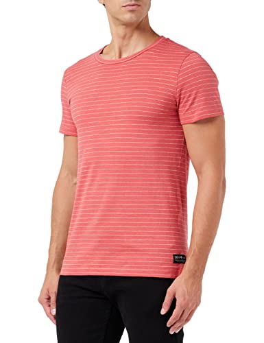 TOM TAILOR Denim Herren T-Shirt mit Streifen 1033029, 30327 - Red Fine Yd Stripe, XXL von TOM TAILOR Denim