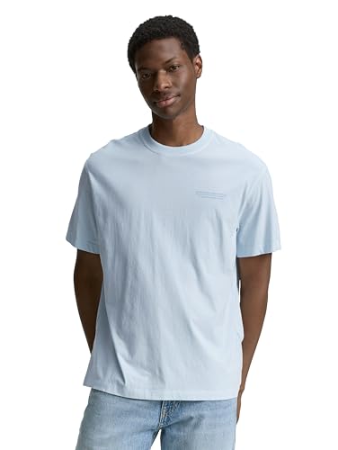 TOM TAILOR Denim Herren 1046134 T-Shirt, 35249-Light Blue Grey, L von TOM TAILOR Denim