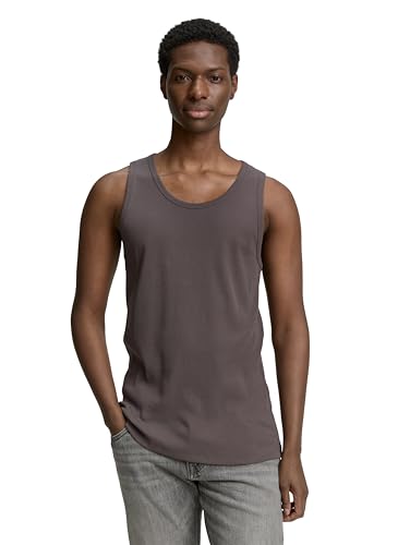 TOM TAILOR Denim Herren 1046118 Tanktop, 11587-Pavement Grey, XXL von TOM TAILOR Denim