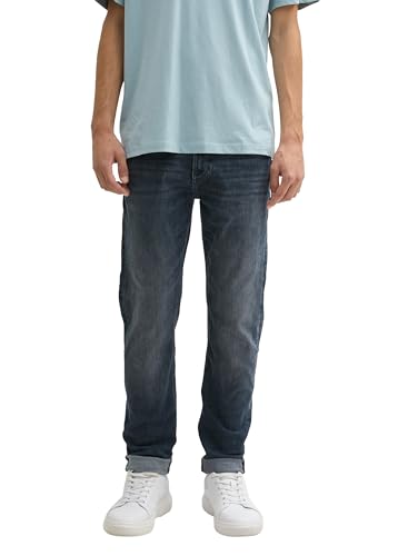 TOM TAILOR Denim Herren Tapered Slim Fit Jeans mit Stretch, 10162 - Mid Stone Blue Grey Denim, 34/32 von TOM TAILOR Denim