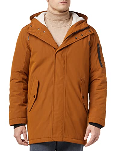 TOM TAILOR Denim Herren Wasserabweisender Parka, gefüttert 1020243, 10353 - Rich Cinnamon, L von TOM TAILOR Denim