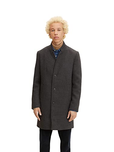 TOM TAILOR Denim Herren Modern Wollmantel 1032440, 30498 - Grey Brown Navy Mini Check, XXL TOM TAILOR Denim Herren Modern Wollmantel 1032440, 30498 - Grey Brown Navy Mini Check, XXL von TOM TAILOR Denim