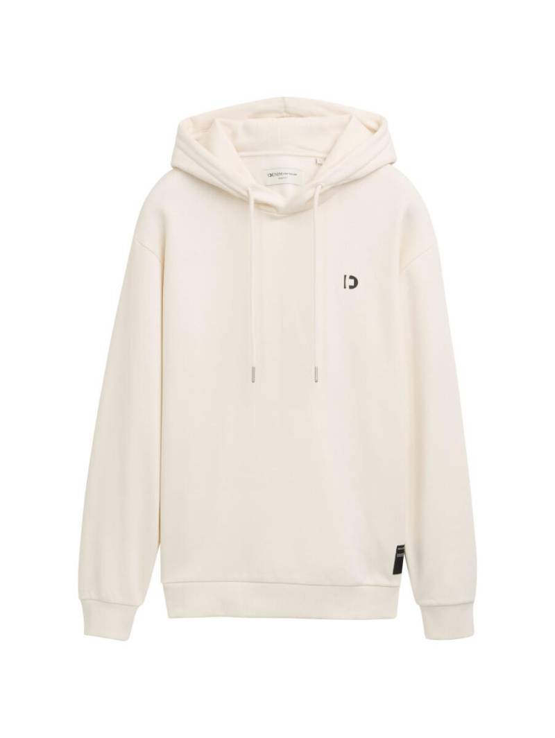 TOM TAILOR Denim - Hoodie mit Logo-Details beige - Gr. - L von TOM TAILOR Denim