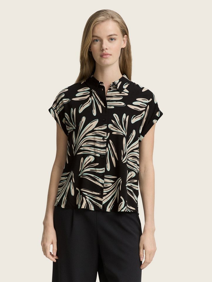 TOM TAILOR Denim Kurzarmbluse Bluse aus Viskose Bluse aus Viskose von TOM TAILOR Denim