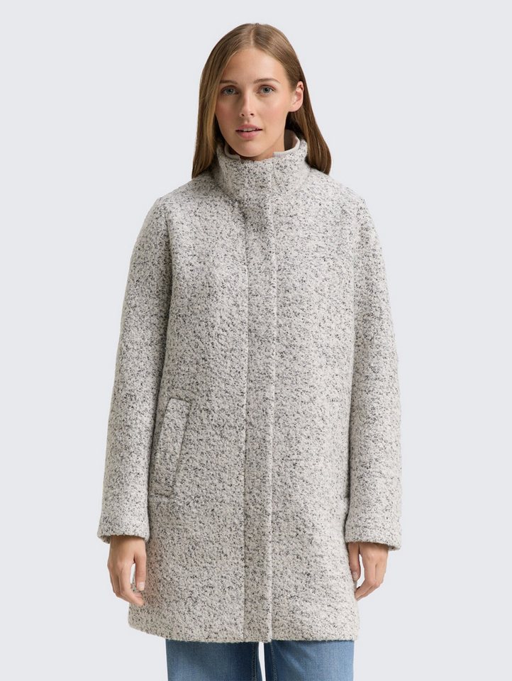 TOM TAILOR Denim Kurzmantel Bouclé Wollmantel mit Stehkragen Bouclé Wollmantel mit Stehkragen von TOM TAILOR Denim