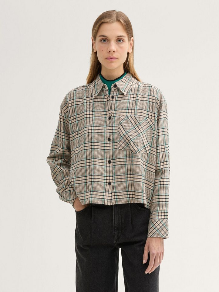 TOM TAILOR Denim Langarmbluse Boxy Flanellhemd von TOM TAILOR Denim