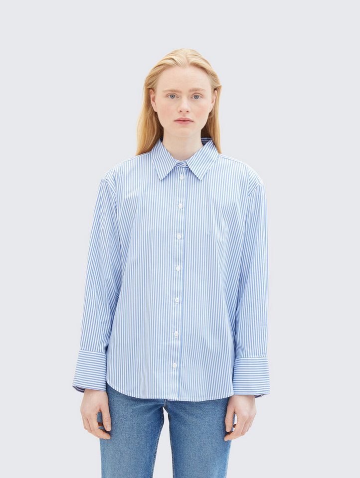 TOM TAILOR Denim Langarmbluse Loose Fit Hemd mit Streifen Loose Fit Hemd mit Streifen von TOM TAILOR Denim