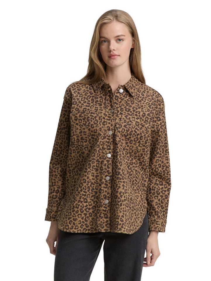 TOM TAILOR Denim Langarmbluse mit Animal-Print von TOM TAILOR Denim