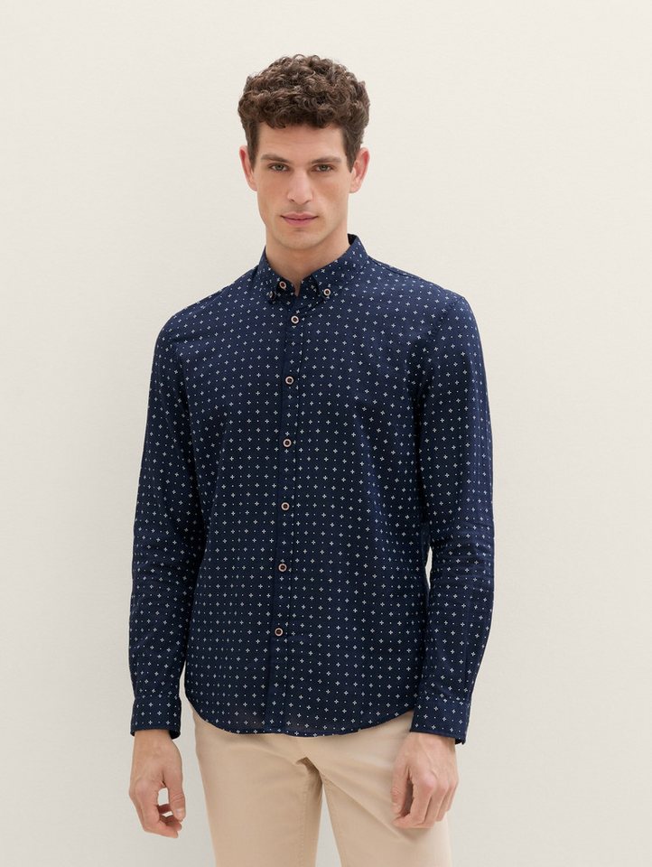 TOM TAILOR Denim Langarmhemd Blusen & Shirts Slim Fit Hemd aus Baumwolle von TOM TAILOR Denim