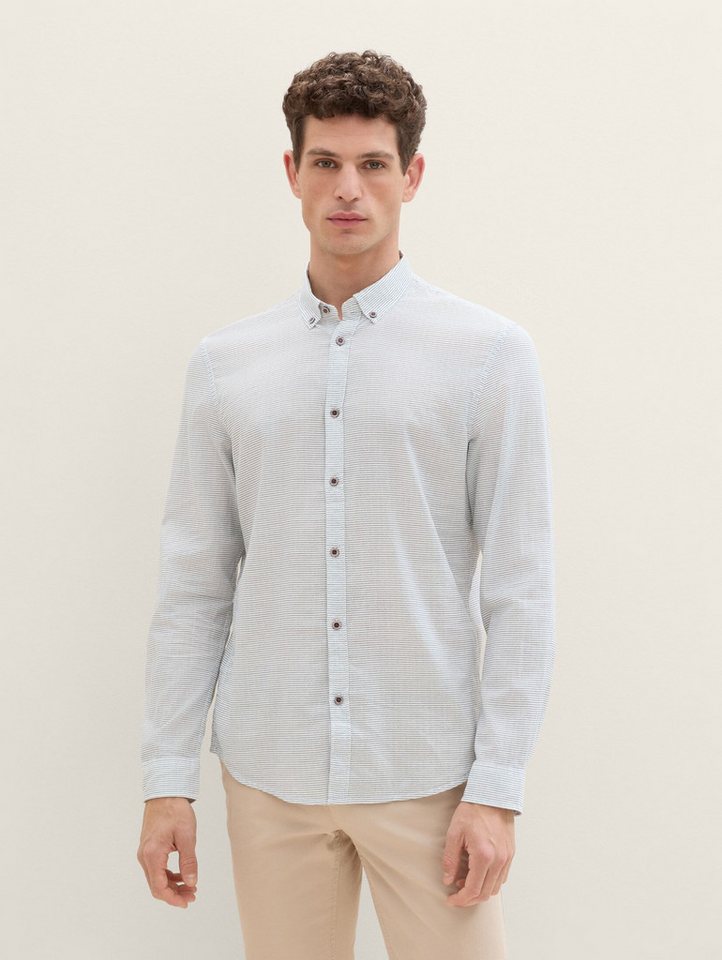 TOM TAILOR Denim Langarmhemd Blusen & Shirts Slim Fit Hemd aus Baumwolle von TOM TAILOR Denim