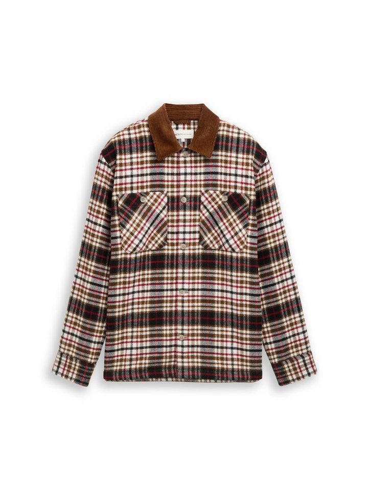 TOM TAILOR Denim Langarmhemd checked overshirt with contras von TOM TAILOR Denim