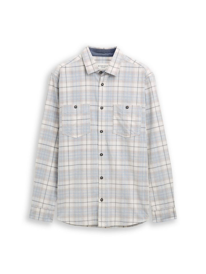 TOM TAILOR Denim Langarmhemd corduroy check shirt von TOM TAILOR Denim