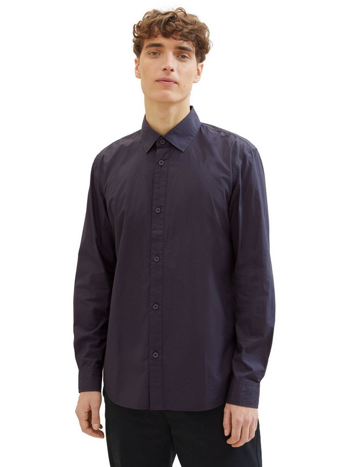 TOM TAILOR Denim Langarmhemd mit Knopfleiste von TOM TAILOR Denim