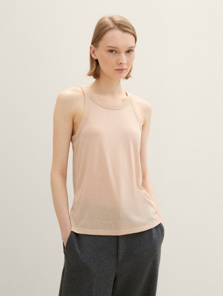TOM TAILOR Denim Trägertop Basic Top mit Viskose von TOM TAILOR Denim