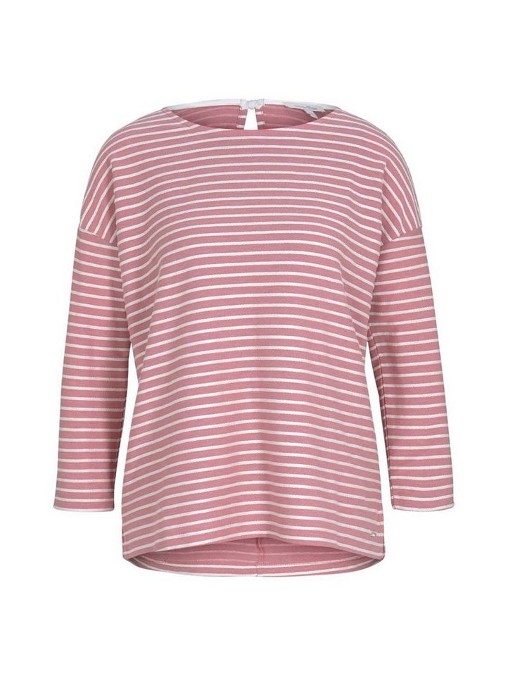 TOM TAILOR Denim Langarmshirt STRUCTURE STRIPED (1-tlg) mit U-Boot Ausschnitt von TOM TAILOR Denim