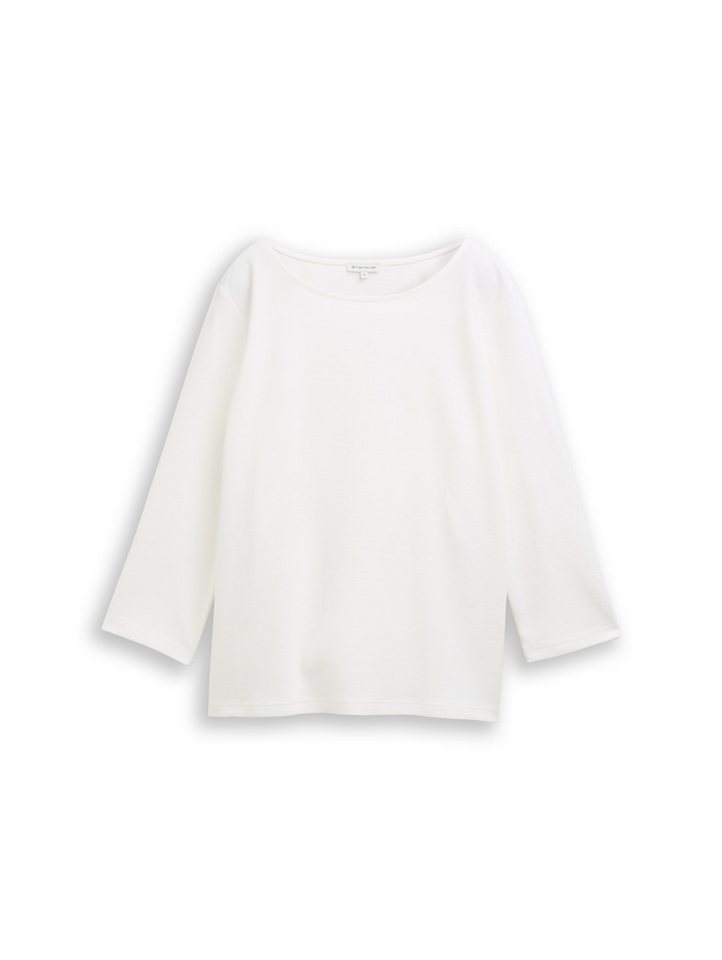 TOM TAILOR Denim Langarmshirt T-shirt crew neck ottoman von TOM TAILOR Denim