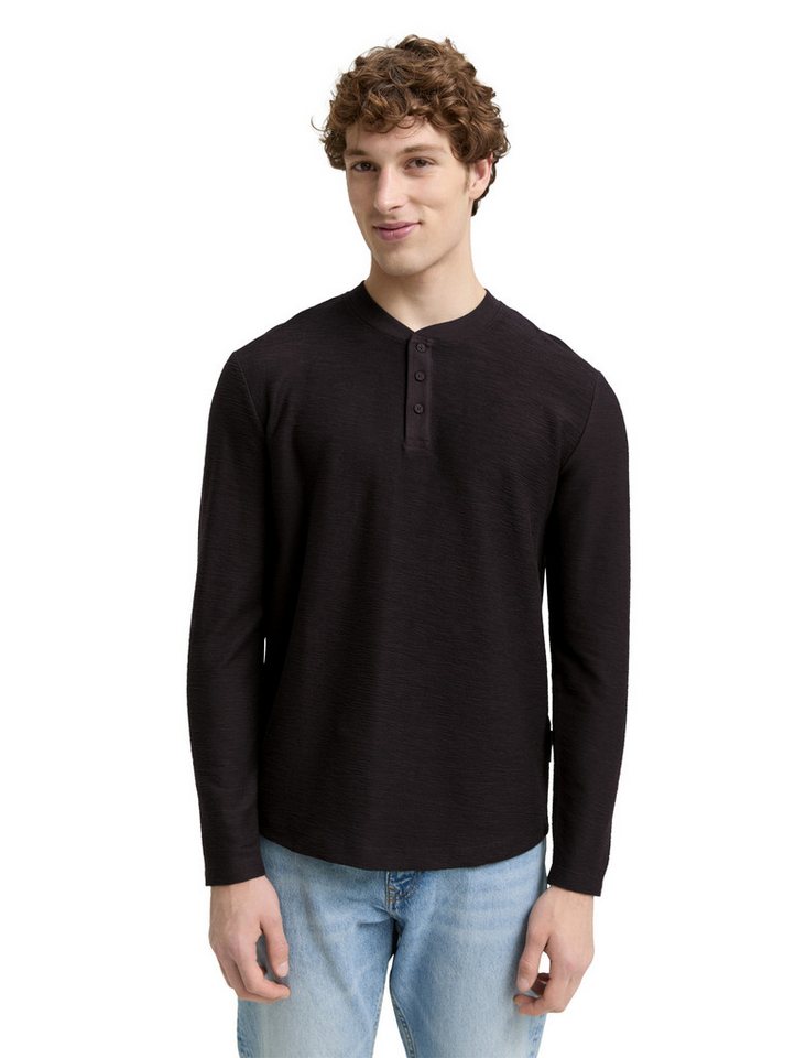 TOM TAILOR Denim Langarmshirt mit Knopfleiste von TOM TAILOR Denim