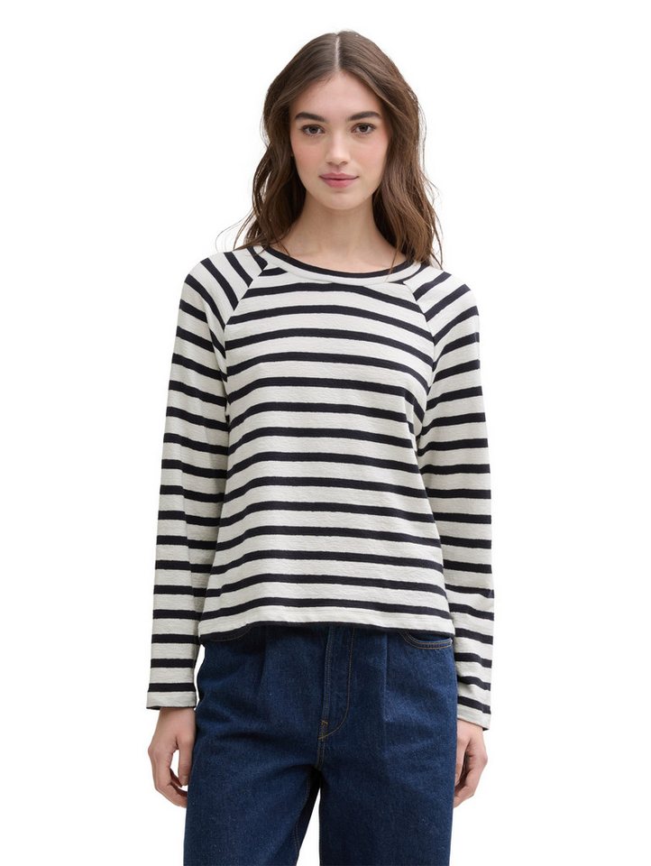 TOM TAILOR Denim Langarmshirt mit Streifenmuster von TOM TAILOR Denim