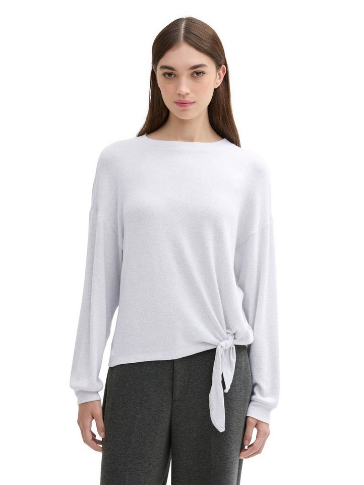 TOM TAILOR Denim Langarmshirt mit seitlichem Knoten von TOM TAILOR Denim