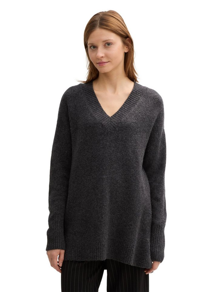 TOM TAILOR Denim Longpullover in Melange Optik von TOM TAILOR Denim