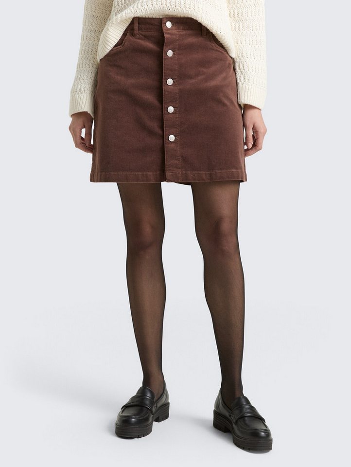TOM TAILOR Denim Minirock Mini-Rock aus Samt mit Knopfleiste Mini-Rock aus Samt mit Knopfleiste von TOM TAILOR Denim