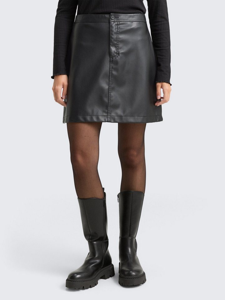 TOM TAILOR Denim Minirock Mini-Rock in Leder-Optik Mini-Rock in Leder-Optik von TOM TAILOR Denim