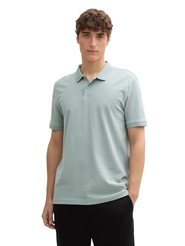 TOM TAILOR Denim Herren 1045587 Poloshirt, 28129 - Light Ice Blue, S EU von TOM TAILOR Denim
