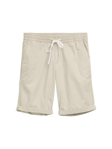 TOM TAILOR Denim Regular Fit Chino Shorts mit Gürtel, Abbey Stone Mini Houndstooth, XXL von TOM TAILOR Denim