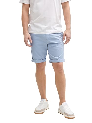 TOM TAILOR Denim Regular Fit Chino Shorts mit Gürtel, Abbey Stone mini Houndstooth, XXXL von TOM TAILOR Denim
