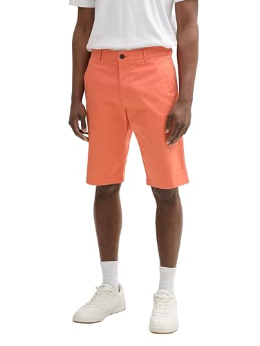 TOM TAILOR Denim Regular Fit Chino Shorts mit Gürtel, Navy Blue mini Houndstooth, XXL von TOM TAILOR Denim