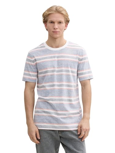 TOM TAILOR Denim Relaxed Fit T-Shirt mit Print, Sodalite Blue, XL von TOM TAILOR Denim