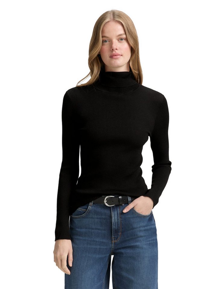 TOM TAILOR Denim Rollkragenpullover in Strick-Optik von TOM TAILOR Denim