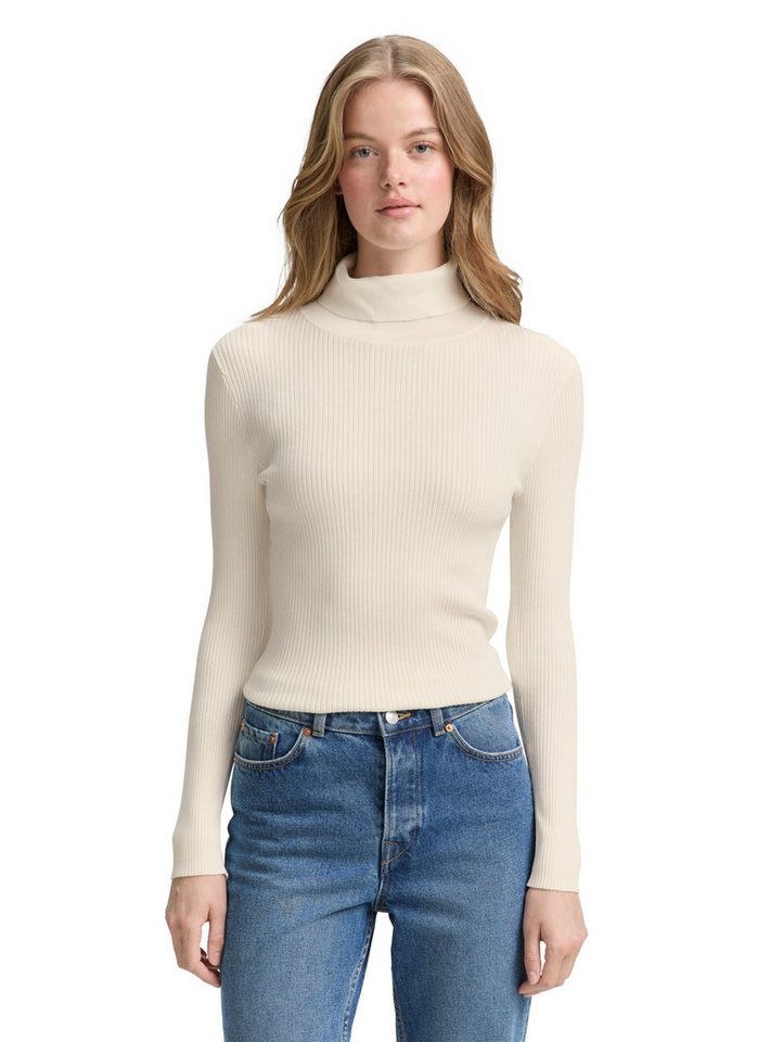 TOM TAILOR Denim Rollkragenpullover in Strick-Optik von TOM TAILOR Denim