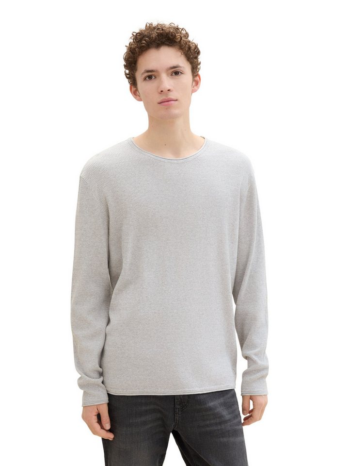 TOM TAILOR Denim Rundhalspullover mit Struktur von TOM TAILOR Denim