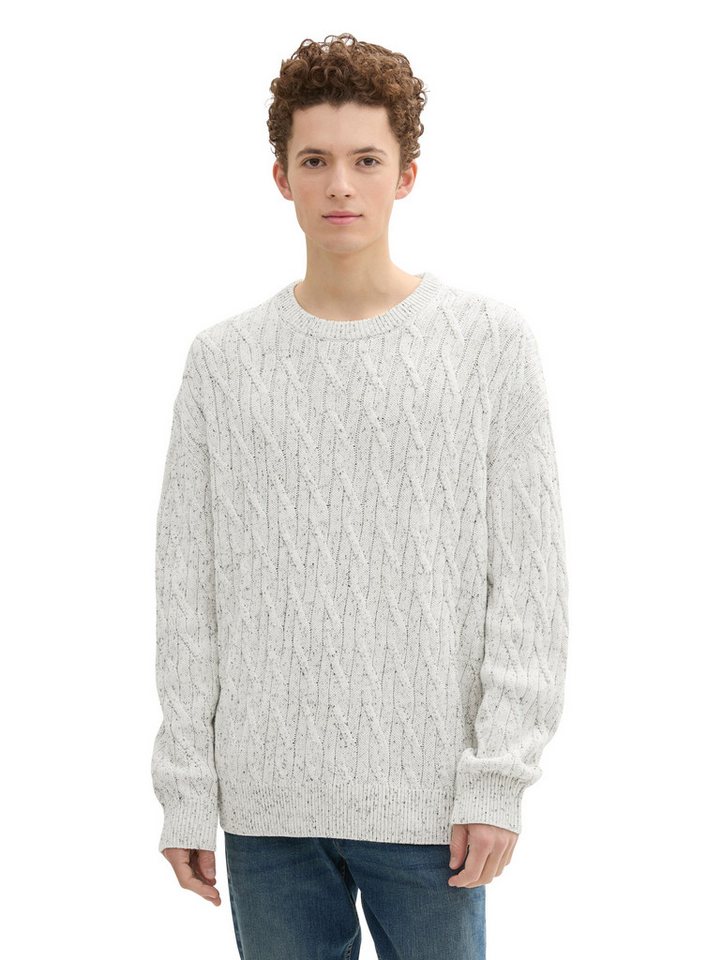 TOM TAILOR Denim Rundhalspullover mit grober Strickstruktur von TOM TAILOR Denim