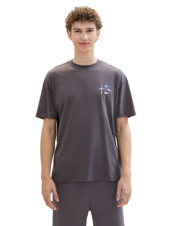 TOM TAILOR Denim Rundhalsshirt mit Backprint von TOM TAILOR Denim